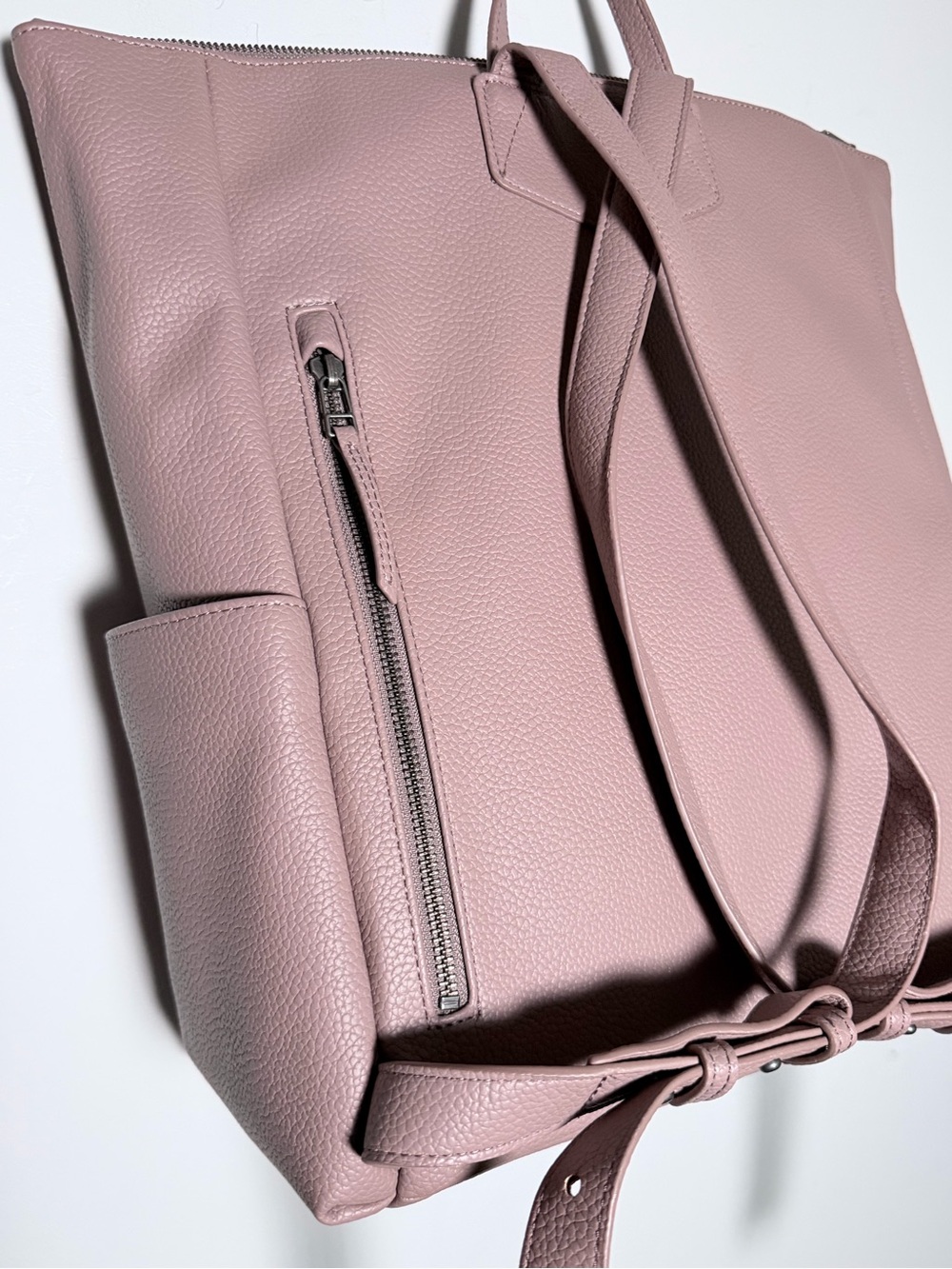 Freshly Picked Blush Pink Pebbled Leather Backpack - Picture 7 of 11